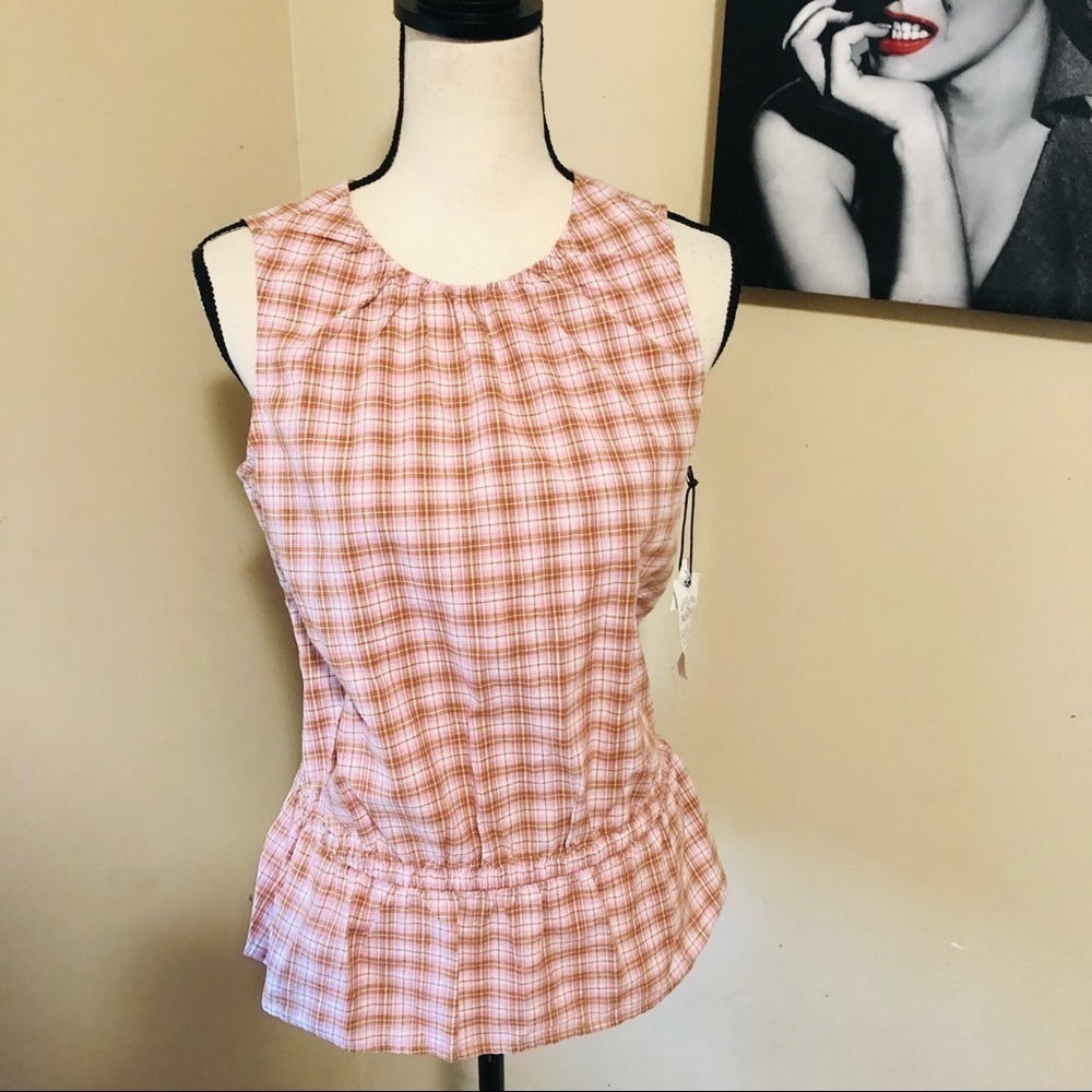 Treasure & Bond Plaid Checkered Top NWT